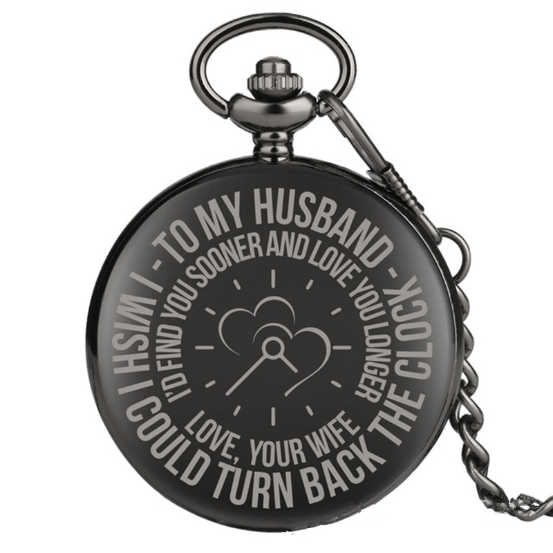 

Car Laser Engraving Fashion Pocket Watch Pendant TO MY, HUSBAND Laser Engraving Fashion Pocket Watch Gift For Husband