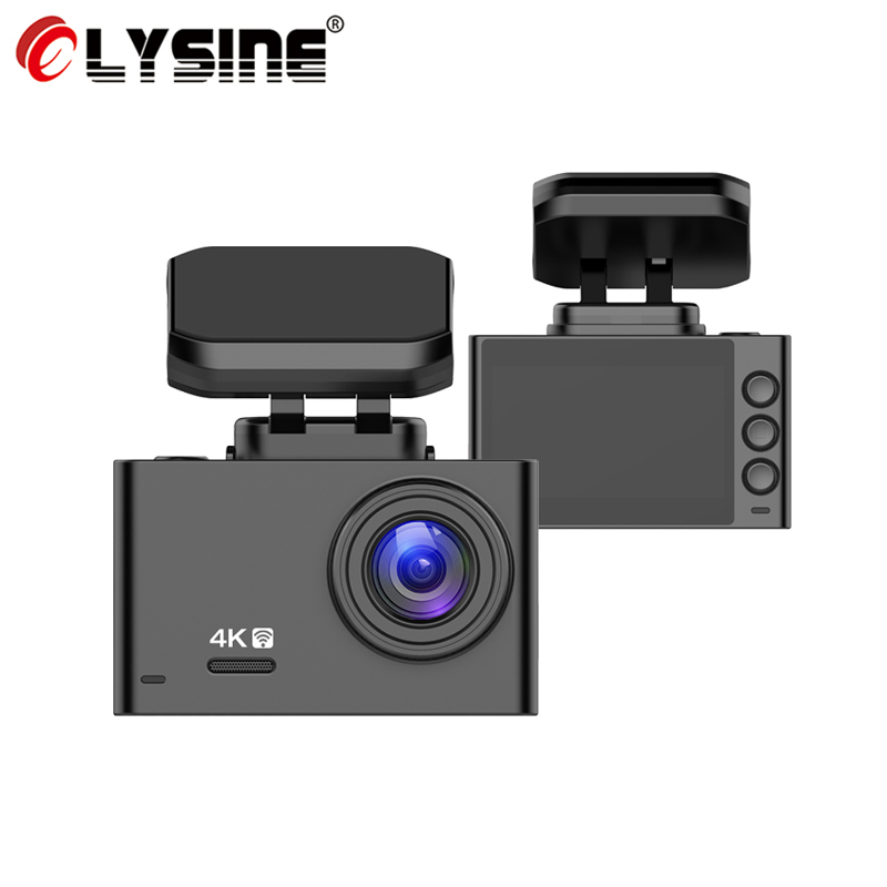 

Olysine Car DVR WiFi GPS 4K Dash Cam Gesture Photo Car Camera Ultra HD 2160p Video Recorder Registrar with FHD 1080P Rear Camera