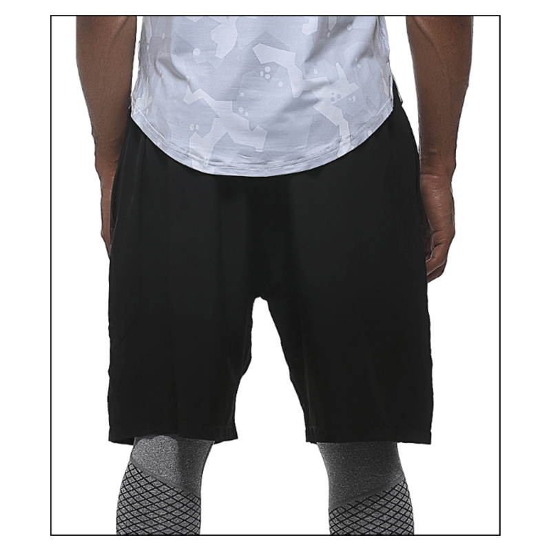

Men Sports Shorts Gym Running Training Workout Athletic Shorts Loose Quick Dry Breathable Fitness Short Casual Tennis Wear, Black