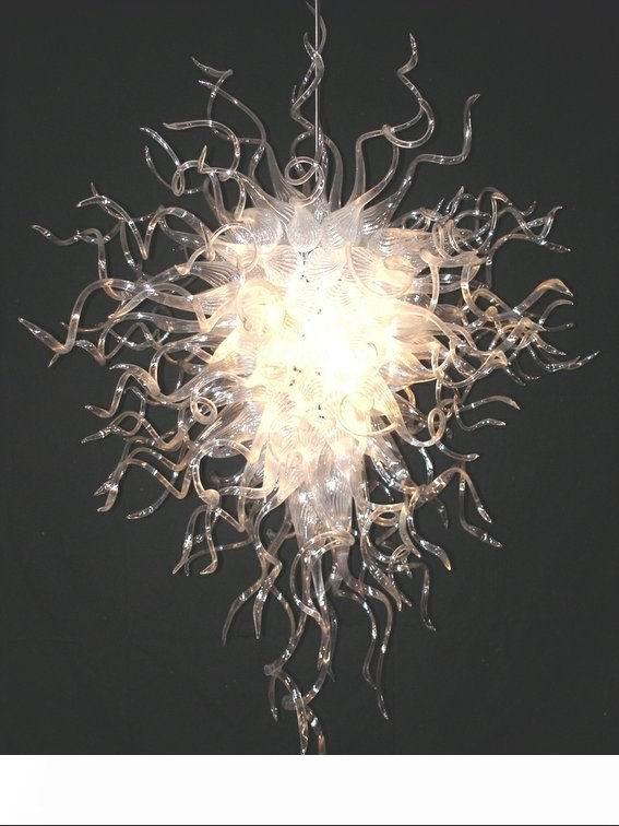 

Free Shipping 100% Mouth Blown Borosilicate High Ceiling Home Craft Decoration Contemporary Type Murano Glass Crystal Chandelier Lamps