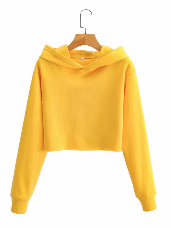 

2020 Fashion Female Long Sleeve Hoodie Pullover Sweatshirt Women' Sweatshirt Tops Ladies clothes felpe donna, Yellow