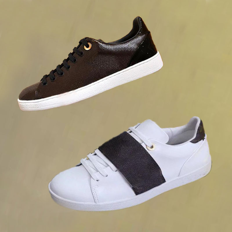 

Men Casual shoes women Travel 100% leather lace-up sneaker fashion lady designer shoe Running Trainer Letter woman Flat Printed gym Trainers Large size 35-4245 with box, Extra laces