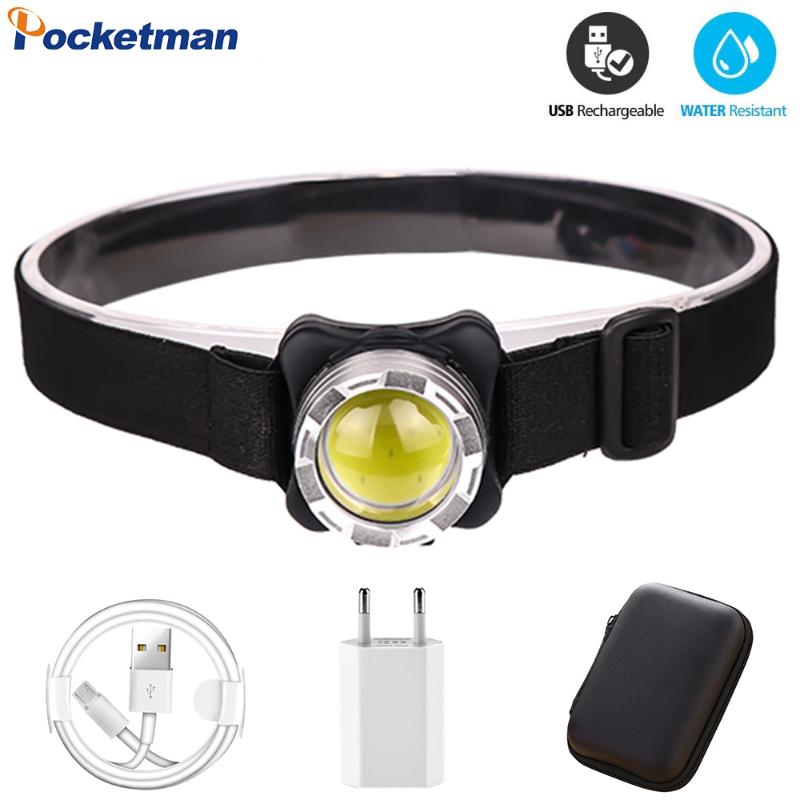 

3000LM Powerful Headlamp USB Rechargeable Headlight Waterproof Head Lamp Camping Lighting with Built-in Battery