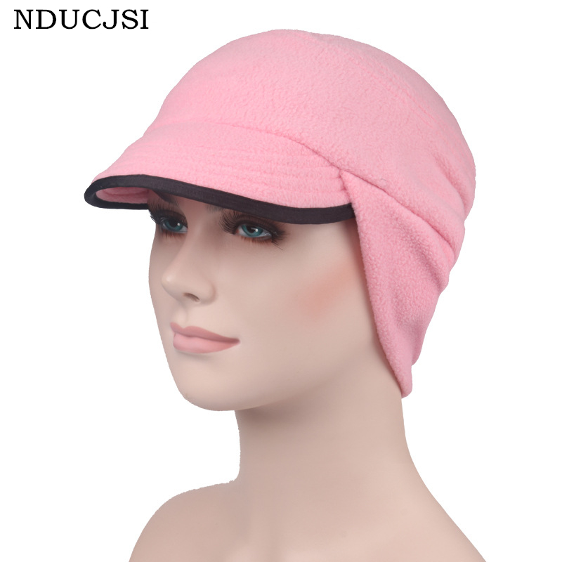 

DICHSKI New Outdoor Cap New Korean Version Cotton Fleece Caps Men and Women General 2020 Teens Warm Solid Colors Hat Winter, H244 black