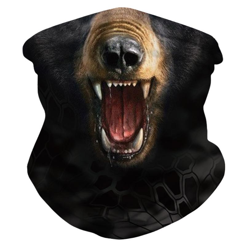 

2pcs Motorcycle Cycling Face Cover Riding Neck Gaiter Outdoor Sports UV Protection Headbands Bandana Dustproof Halloween Party, As pic
