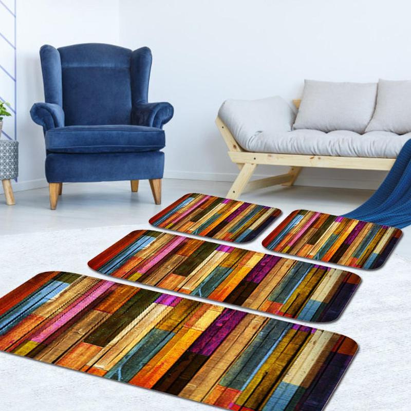 

Non-slip Polyester Door Mat Foot Pad Bathroom Living Room Bedside Table Door Stairs Home Bathroom Foot Floor Mats Hot