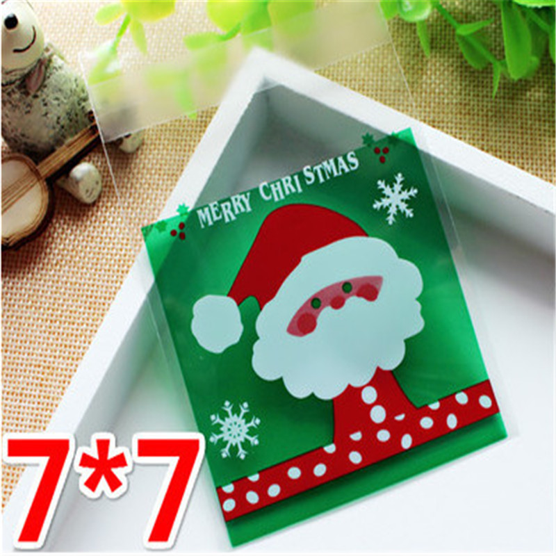 

100PCS Plastic Bag Christmas Birthday Cookie Candy Gift Packaging Bags OPP Self Adhesive Party Favors