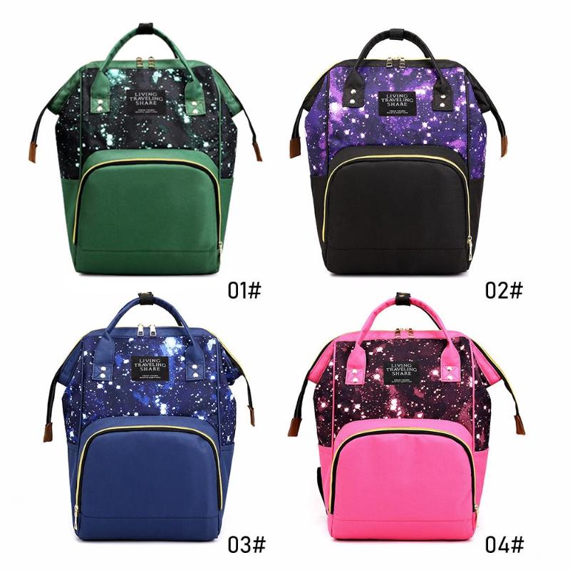 

New Mummy Backpack Zipper Large Capacity Travel Maternity Bag Diaper Baby Bag Multifunctional Nursin, E2