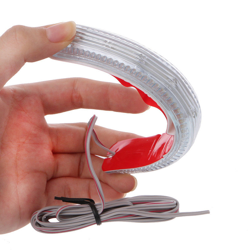 

2PCS/pairSoft Flashing FPC Universal Yellow 9 SMD Amber Light Source Car Turn Signal Light Auto Rearview Mirror Indicator Lamp, As pic