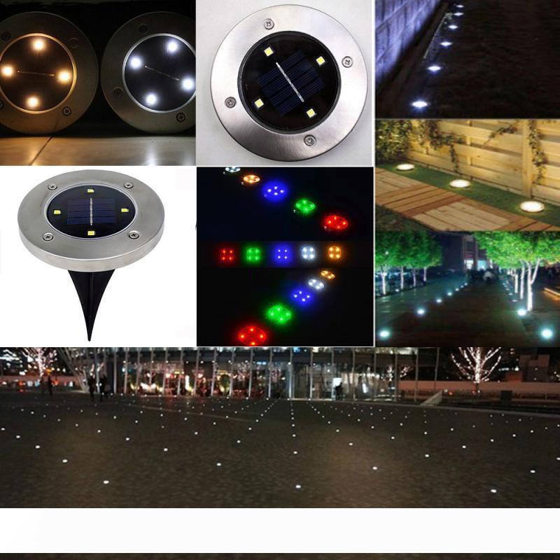 

IP65 Waterproof 2led 4led 8led Solar Outdoor Ground Lamp Landscape Lawn Yard Stair Underground Buried Night Light Home Garden Decoration