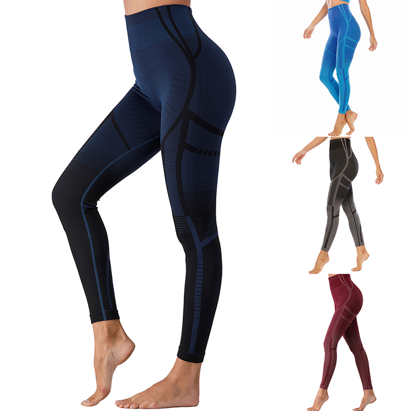 

Women High Waist Stretch Gym Leggings Running Yoga Sports Leggings Sportswear Fitness Pants Yoga Long Pants, Black