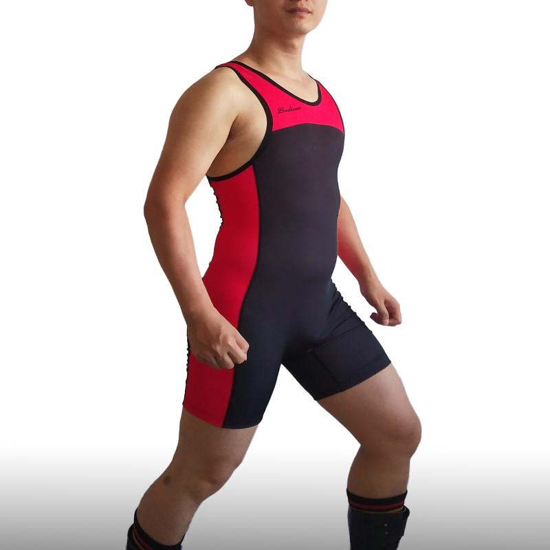 

BDC Man Classic Wrestling Singlet Man Weight Lifting Tights Wresting Gear Customizable Suit, Blue