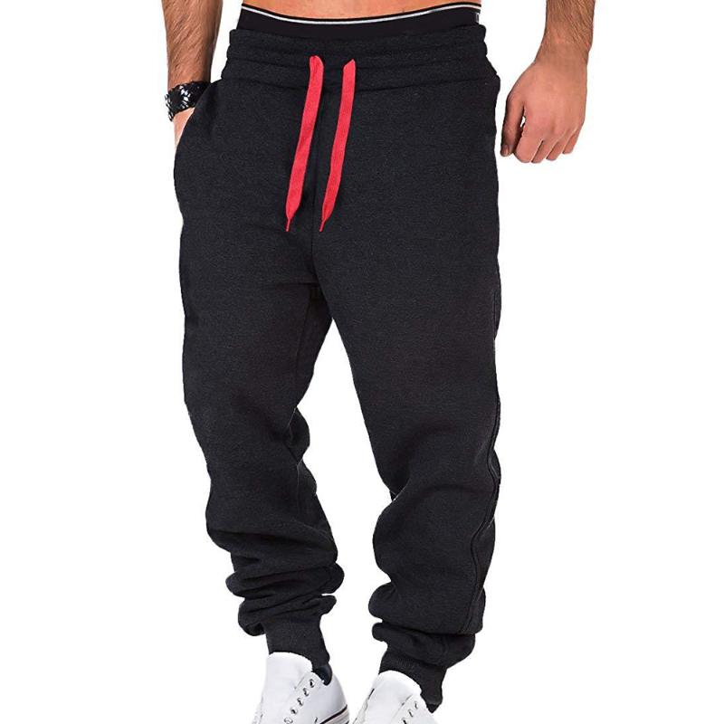 

PADEGAO 2020 New Men Loose Sports Pants Sportswear Casual Elastic Solid Drawstring Trousers Fitness Pants Gym Sweatpants PDG541, Light grey
