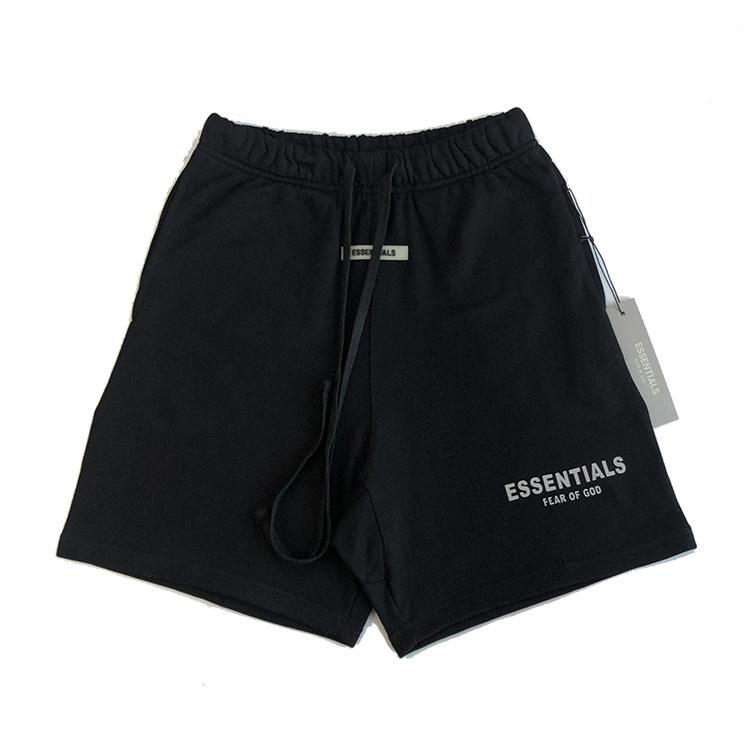 

2020ss Fear Of God Mens Short Pants Casual Essentials Letter-printed trousers with loose loops and hip-hop shorts Summer Shorts top quality, White;black