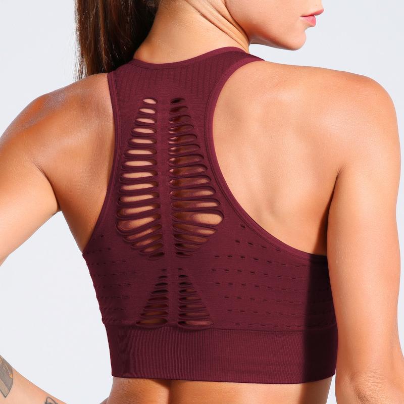 

Ladies yoga seamless loli beauty back bra mesh breathable sports underwear quick-drying -proof yoga bra, Bra-black