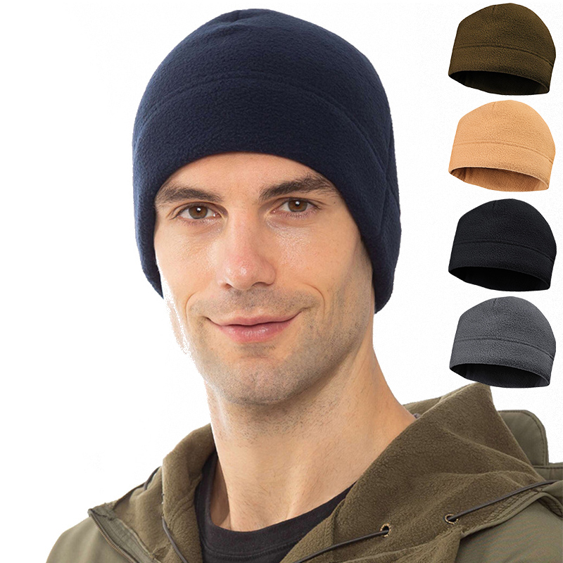 

Winter Fleece Balaclava Caps for Men Tactical Hat Outdoor Fleece Sports Hat For Hunting Cycling Hiking Men Ski, Random color