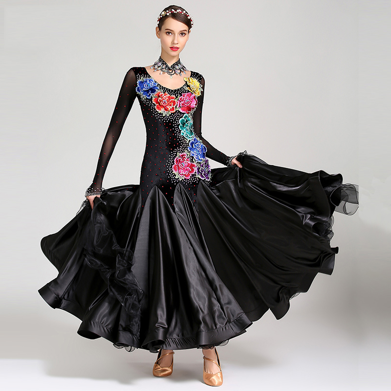 

2020 New Ballroom Dance Competition Dress Dance Ballroom Waltz Dresses Standard Dress Women, See chart