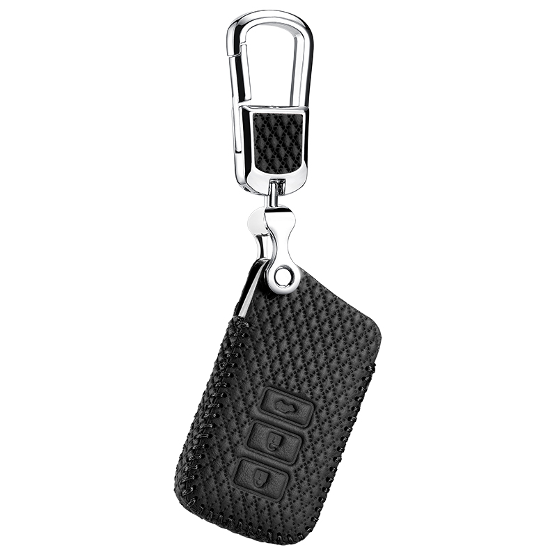 

car key cover for LEXUS RCF 2015 2016 RX 16/17 NX 15-18 GS 12-17 RC 2016 3 button Case Remote Keys Shell leather key4y, Black