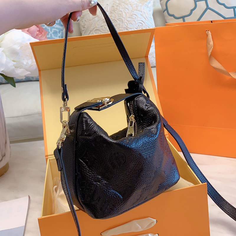 

Women Handbag Ladies Shoulder Bags Bento Bag Fashion Genuine Leather Bag Artwork Full L Letter Plain Color High Quality Free Shipping