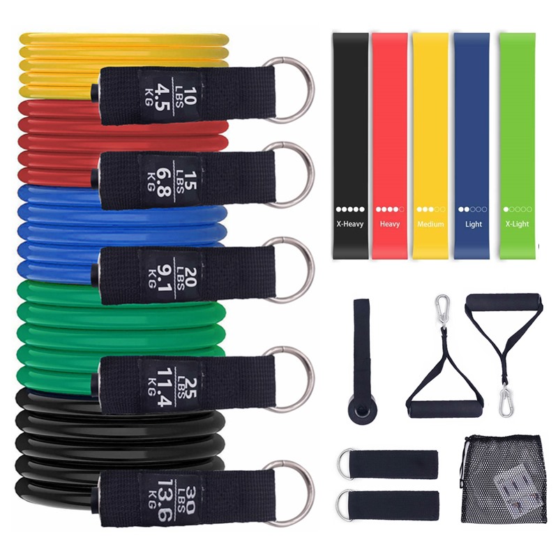

Resistance Bands Set Exercise Bands with Door Anchor Handles Legs Ankle Strap Fitness Equipment for Home Gym Resistance Training