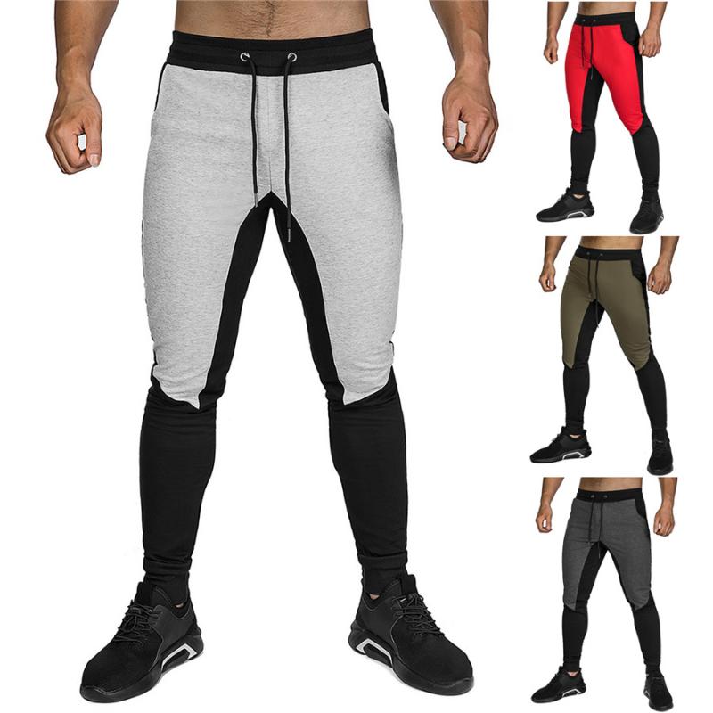 

Fitness running pants male fitness bodybuilding leggings gym compression jogging pants trousers track and field track