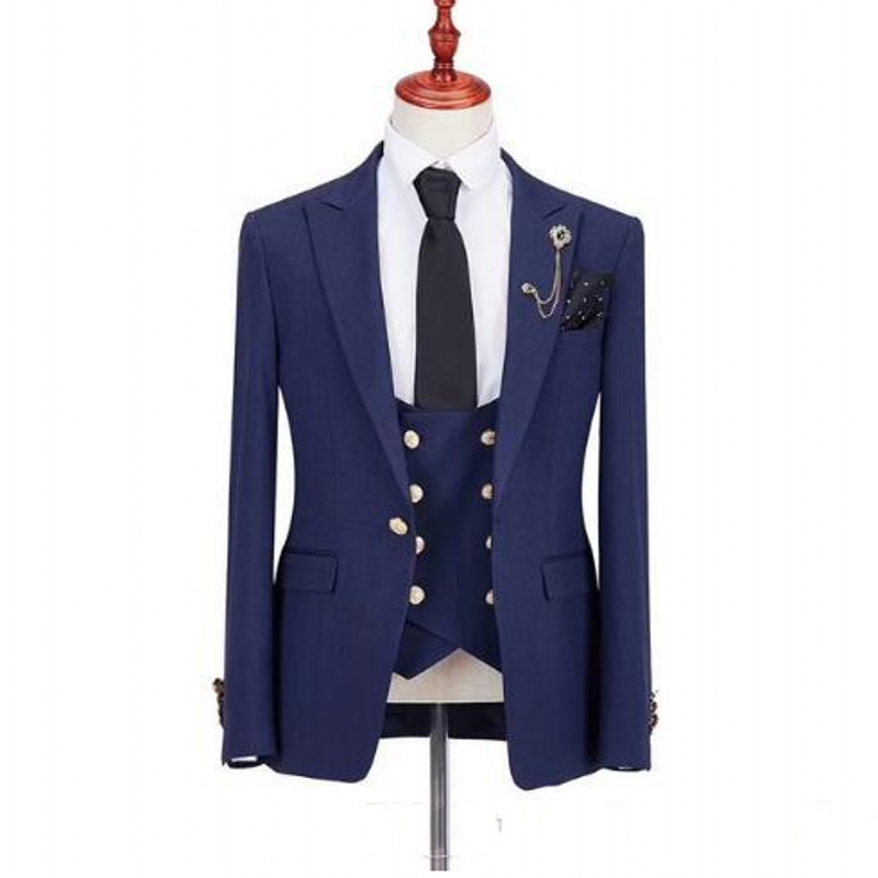

2021 Best Men suits for wedding evening party shawl lapel classic jacket slim fit formal tuxedos blazer 3 pieces terno masculino, Red