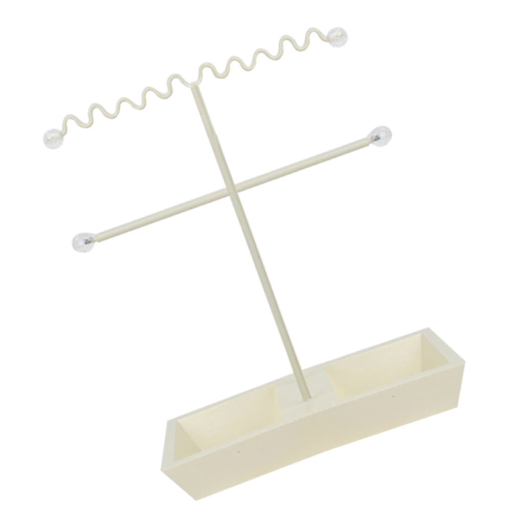 

Luxury Jewelry Organizer Hanging Stand Earrings Storage Hanger Holder Display with Tray, 2 Tiers