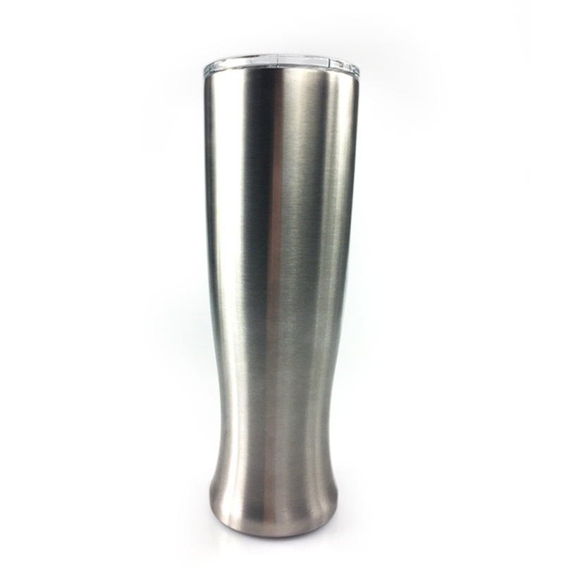 

30oz vacuum Pilsner shaped mug 30oz pilsner beer glass tumbler stainless steel vase cup with lid the best gift for manual B01, Stainless steel color