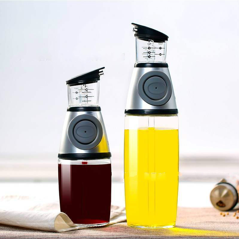 

2pcs / set 9 / 17oz olive oil dispenser set of vinegar oil bottles vinegar with spout dripless kitchen utensils MJ707