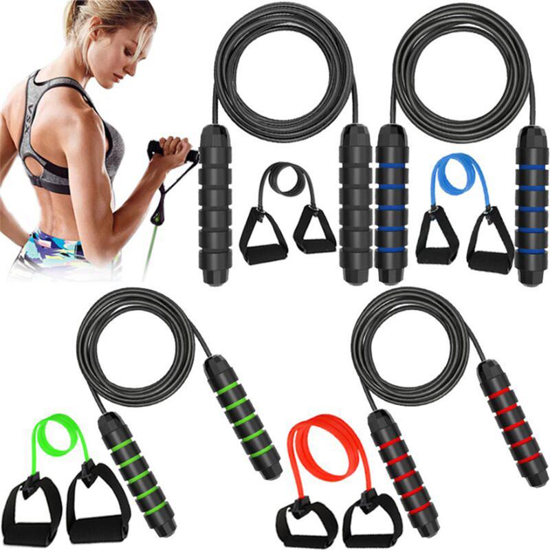 

Weight-bearing skipping rope, fitness weight-loss equipment, ball bearing without winding, skipping rope + tension device