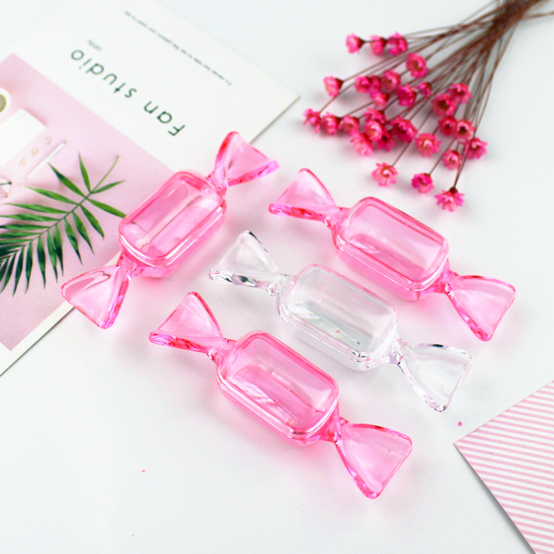 

8pcs/Pack Pink Clear 5ml Cosmetic Pot Jars Candy Shpaed 5g Eyeshadows Makeup Face Cream Lip Containers DIY Nail Art Storage