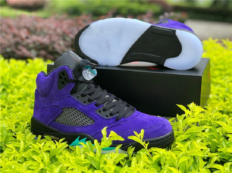 

2020 Release 5 Top 3 Alternate Grape Black Purple Jumpman Fire Red Basketball 5s Leather Designer Mens CZ1786-001 With Box