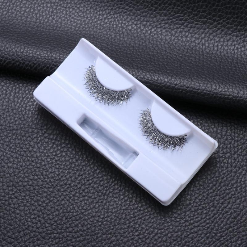 

Shiny Exaggerated False Eyelashes Long and Thick Eye Lashes Extension for Women Girls Cosplay Fancy Ball (Golden