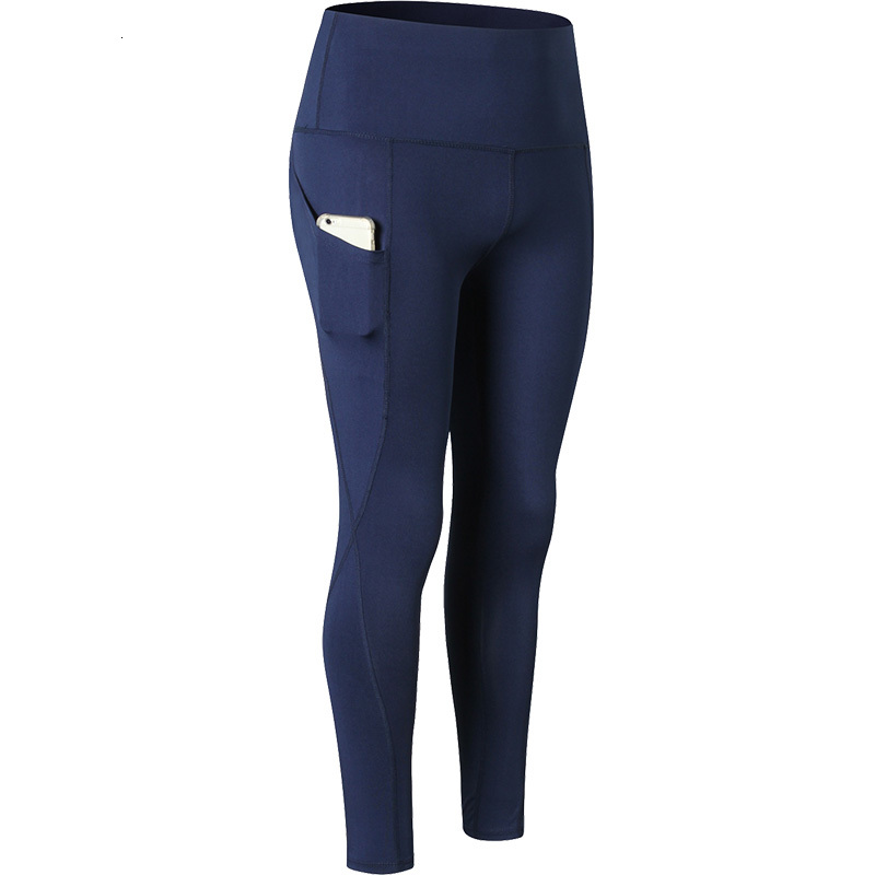 

New Yoga Pants With Pocket Tights Woman Sports Fitness Push Up Gym Woman Sportswear Yoga Leggings Running Trousers, Black