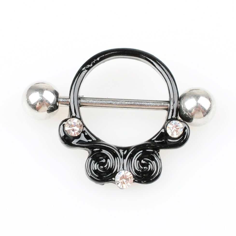 

D0702 ( 1 color ) Nipple Black Navel Belly Button Ring piercing body jewlery