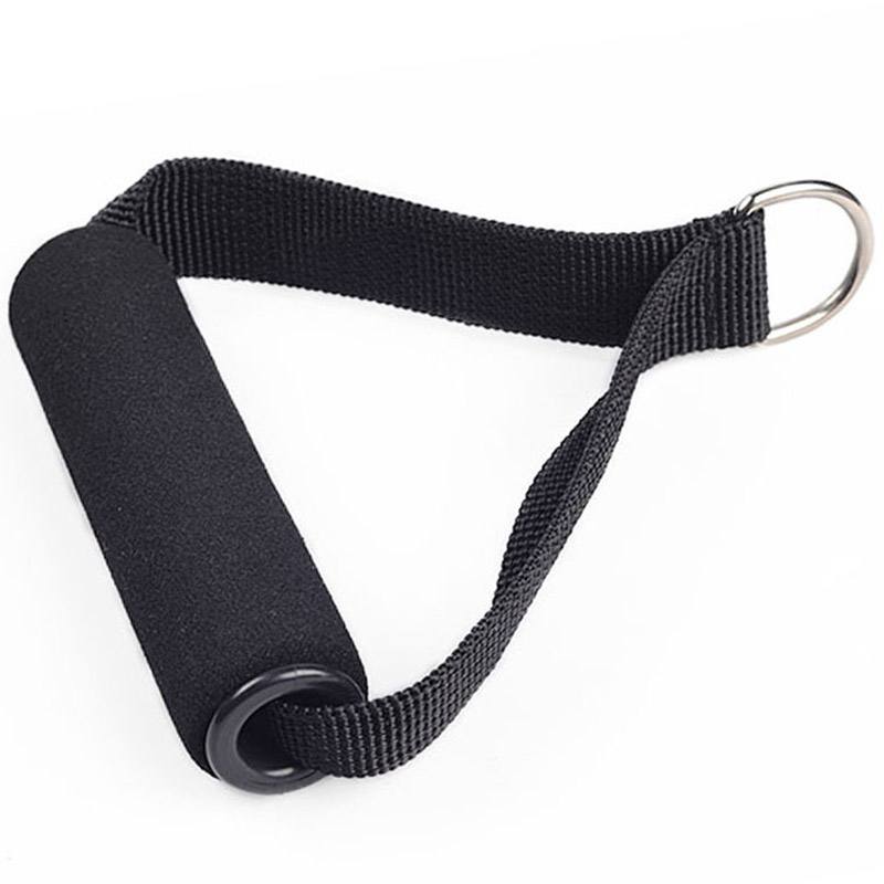 

1pcs Black Nylon Tricep Rope Cable Handle Cable Crossover Gym Machine Attachment Resistance Fitness Exercise Sports Accessories