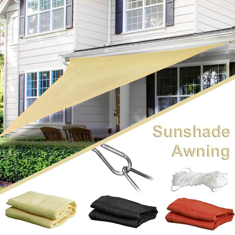 

Outdoor Sun Shade Sail 11.8' X 11.8'x 11.8' Triangular Sun Shade Sail Canopy UV Block Awning For Patio Garden Backyard Camping