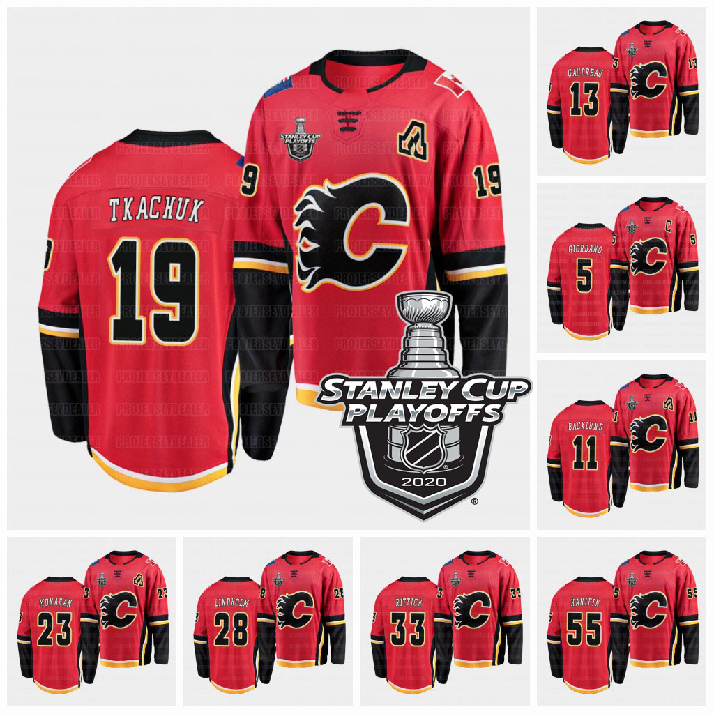 

Calgary Flames 2020 Stanley Cup Playoffs Matthew Tkachuk Sean Monahan Sam Bennett Johnny Gaudreau Mikael Backlund Lanny McDonald Jersey, Womens s-2xl