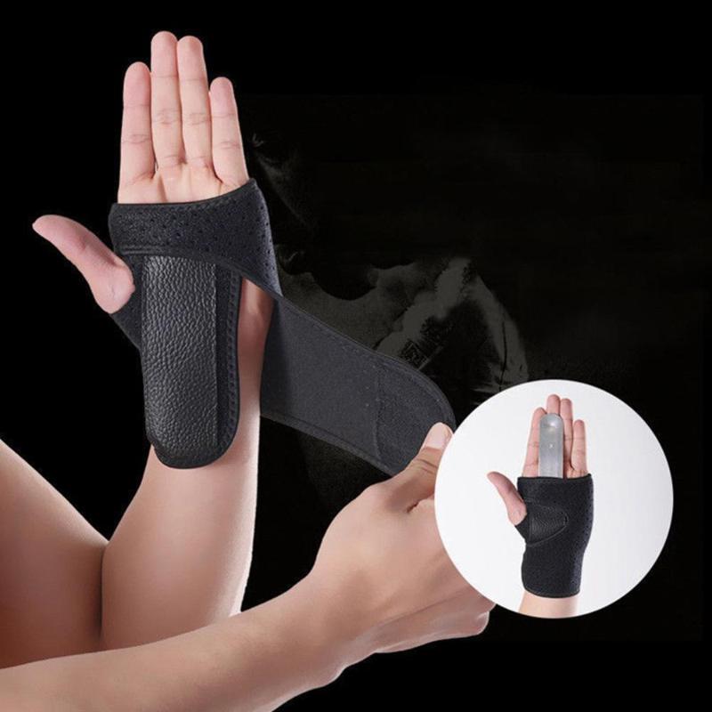 

emovable Adjustable Wristband Steel Wrist Brace Support Arthritis Sprain Carpal Tunnel Splint Wrap Protector, Right
