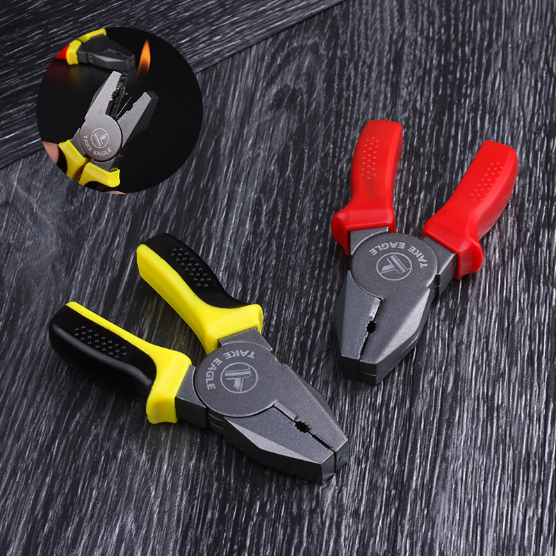 Funny Butane Gas Cigarette Lighter Outdoor Creative Vise Metal Lighter Inflated Free Fire Open Flame Bar Gadgets For Man Smoking Gift-image-561164072