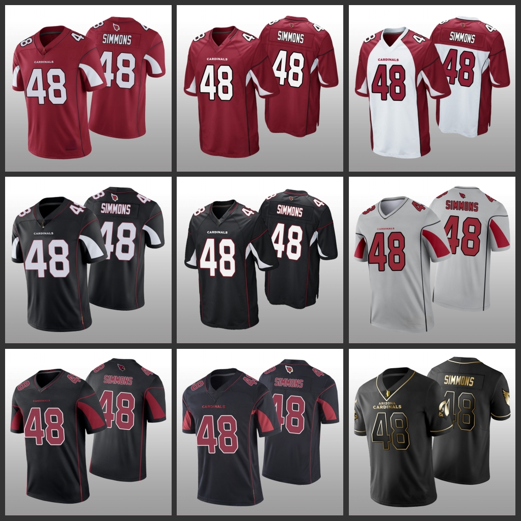 

Arizona Cardinals 2020 NFL Draft Vapor Limited Isaiah Simmons Men Women Youth Jersey, Black;red