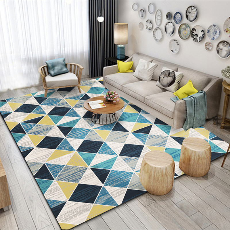 

Nordic Geometric Carpets For Living Room Modern Home Bedroom Carpet Sofa Coffee Table Rug Study Room Floor Mat Office Area Rugs, Lg-3
