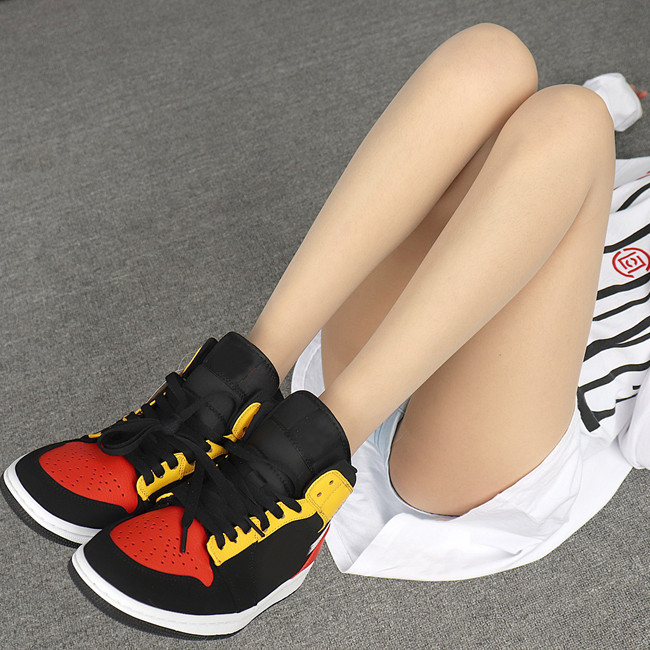 

1 Mid Black Amarillo Team Orange (GS) BQ6931 087 BLACK AMARILLO WHITE TEAM ORANGE golf shoes tennis shoes mens designer trainers Schoenen