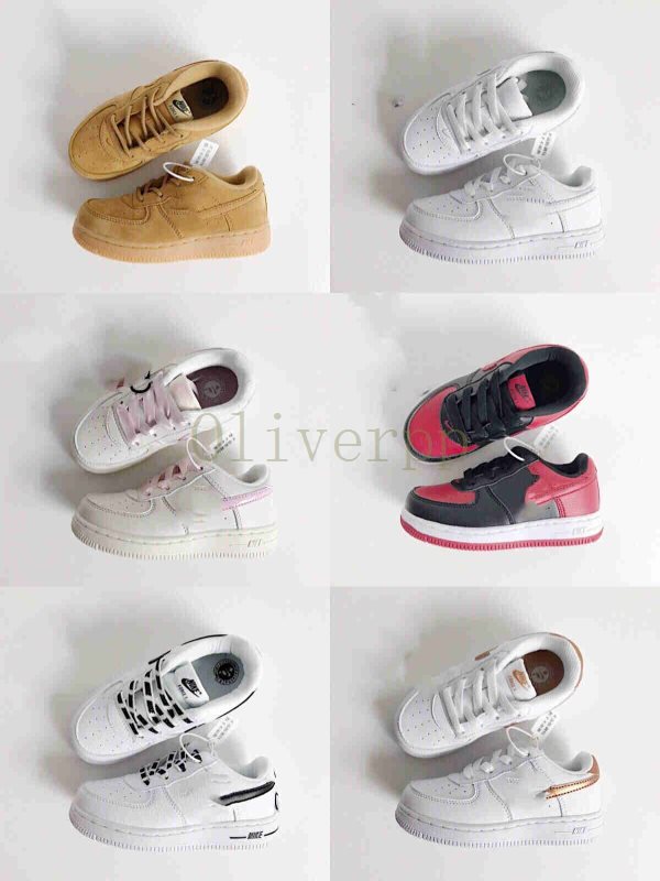 

Sale 2018 New Baby kids Sneakers Trainers boys girls Air High-Low Cut One 1 Dunk Shoes toddler Sport Skateboarding Children sneakers Shoes, Color 10