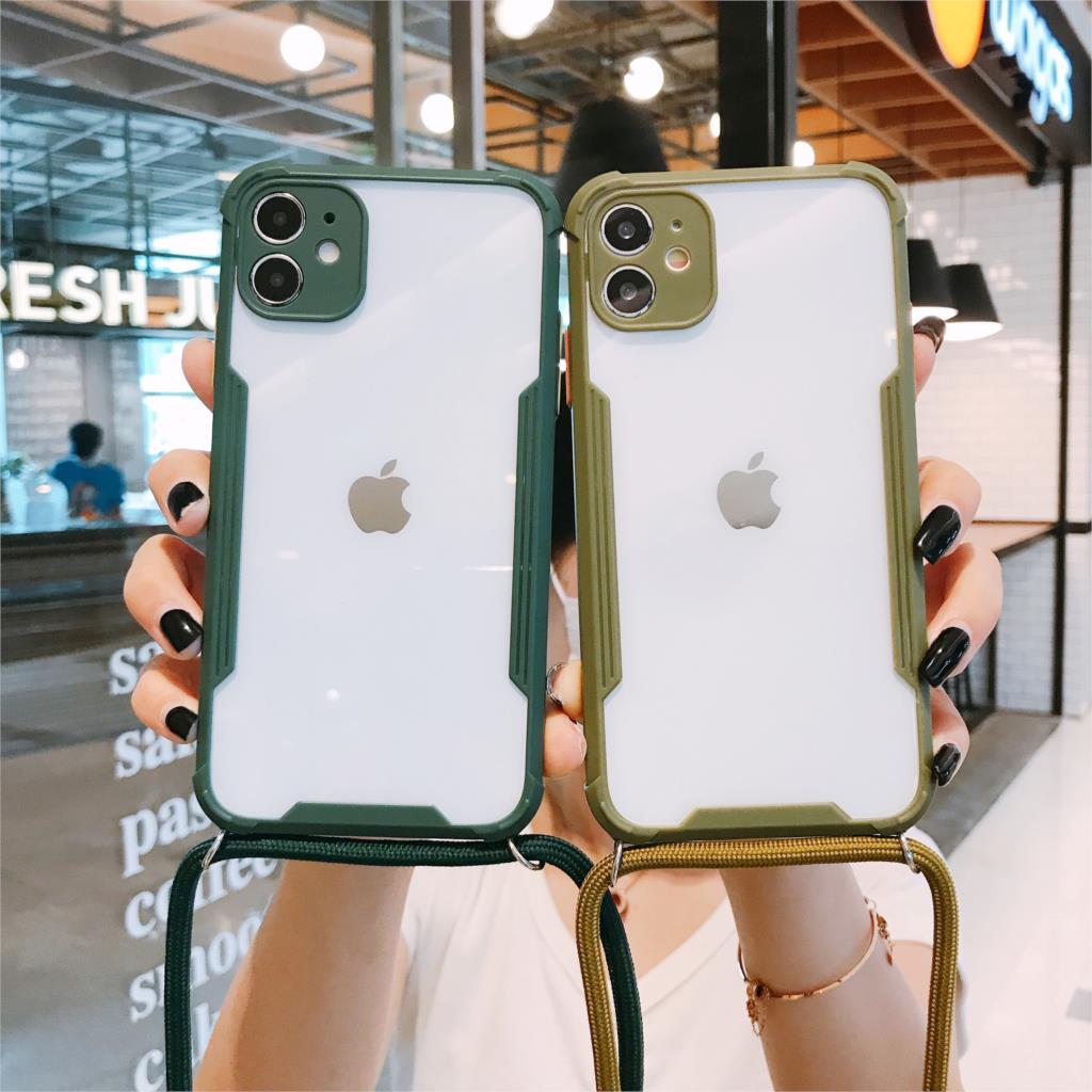 YuhooTech Collier pour iPhone 13 Pro Coque étui de téléphone avec Cordon Tour de Cou Lanière en Corde Housse pour Smartphone Lanyard Case Holder Cover Necklace Bandouilière Stylée
