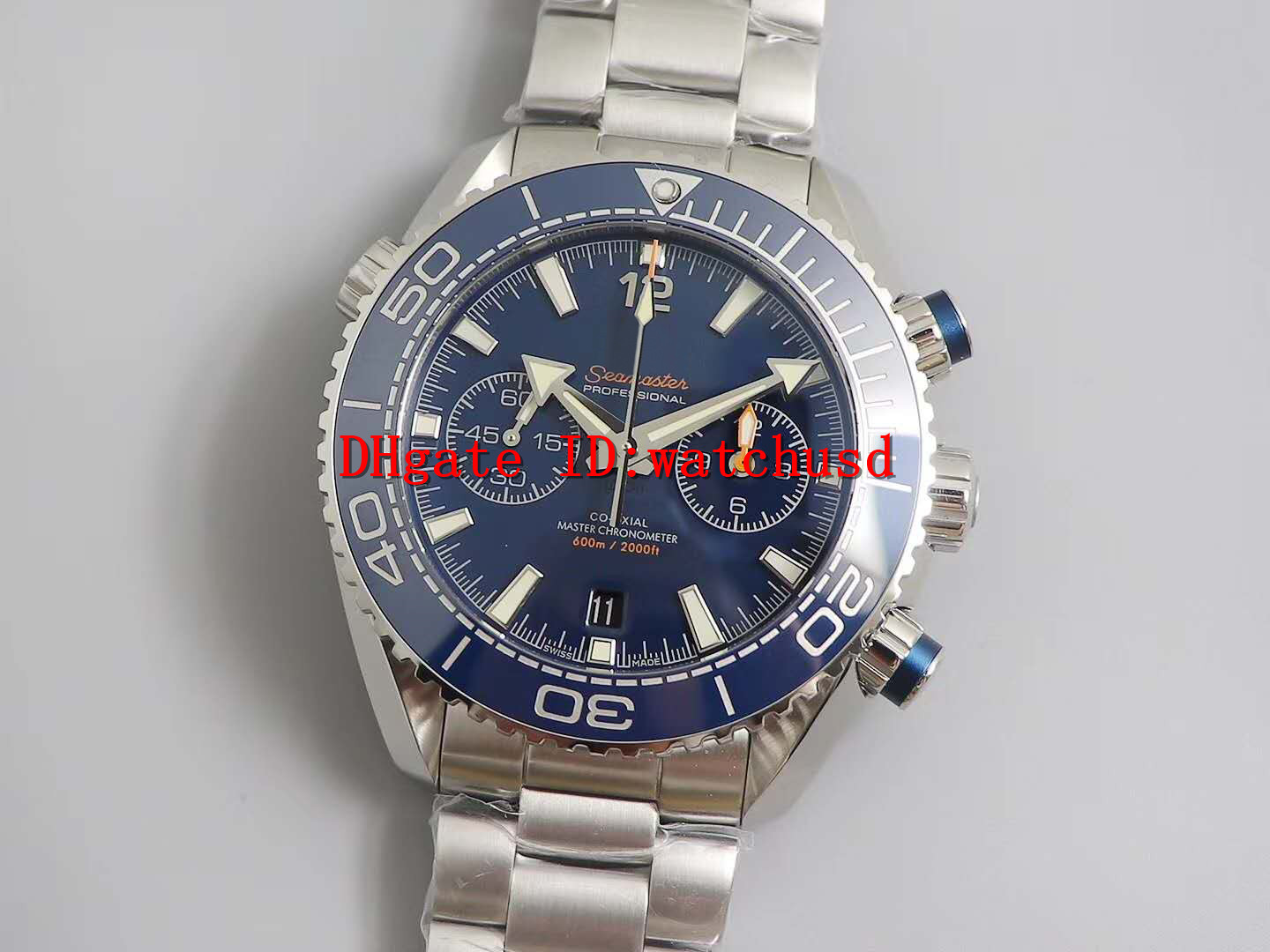 

OM 600m Diving Men Wristwatch Stainless Steel Wristwatches Ceramic Bezel Date display Sapphire Waterproof Swiss Automatic Chronograph