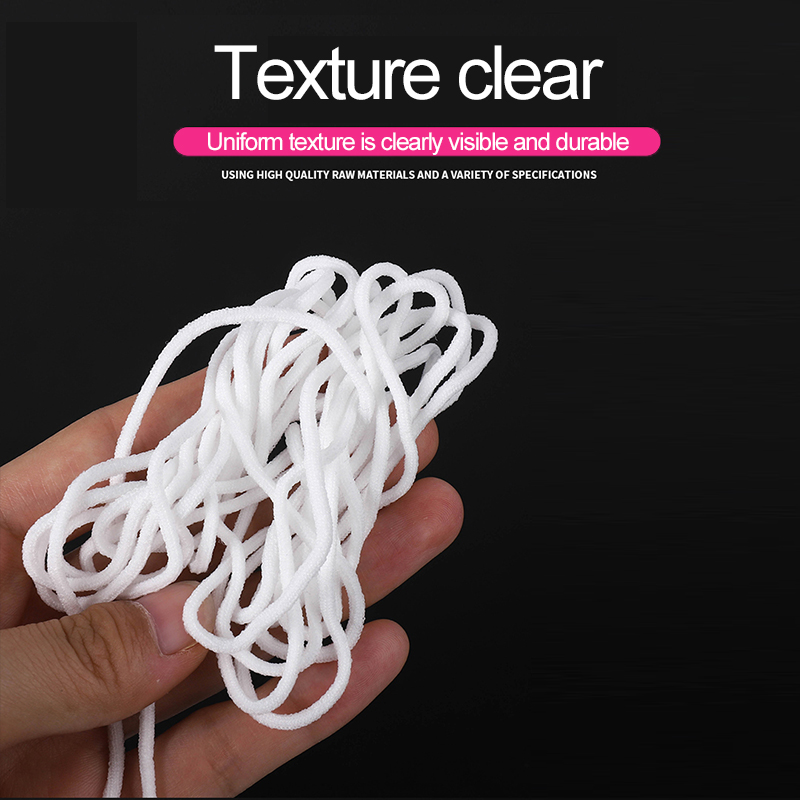 

Elastic Rope White 0.12inch Elastic Line Rope Line Band Wire Material Home, 30m