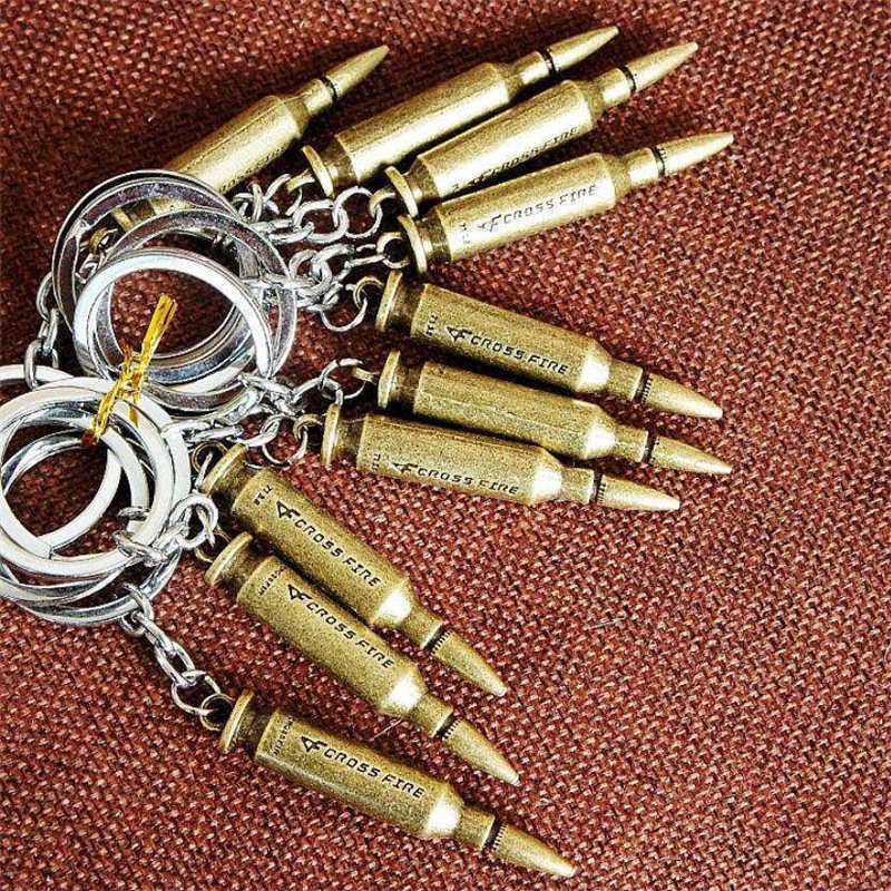

DHL epacket free shipping Imitation bullet shell keychain souvenir DMKR079 mix order key chain Keychain Key Rings