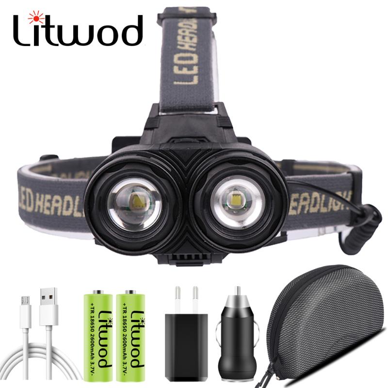 

High Quality XM-L T6 Led Headlamp Zoom USB Rechargeable Super Bright Headlight Camping Head Lamp Torch Bike Light 20w