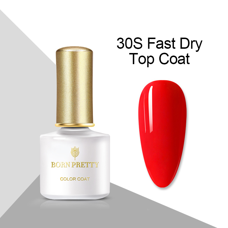 

BORN PRETTY 30s Fast Dry Top Coat No Wipe Gel varnish Soak Off Gel Burst Base Coat UV LED Nail Art Varnish